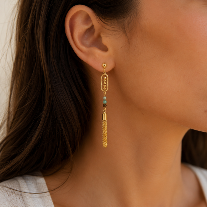 Boucles d'oreilles Numéro 3 NF250469E