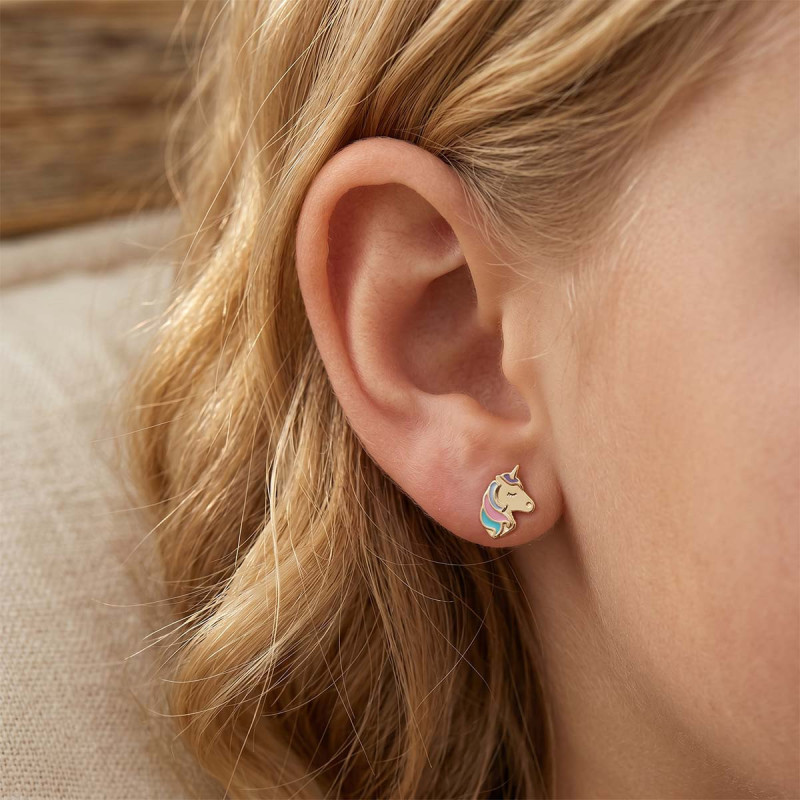 Boucles d'oreilles Licorne Rosaline