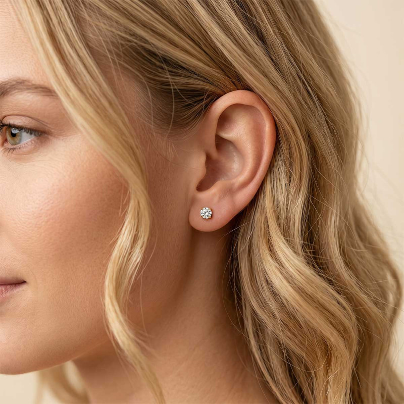 Puces d'oreilles Solitaire Julian