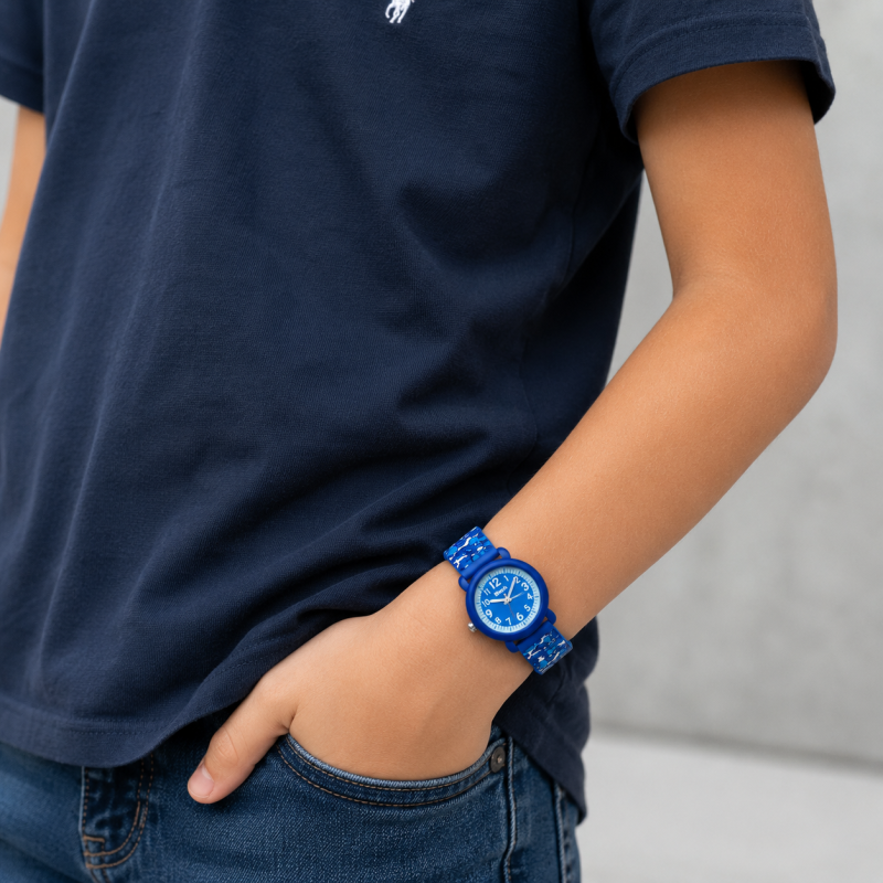 Montre Enfant Camouflage Bleu