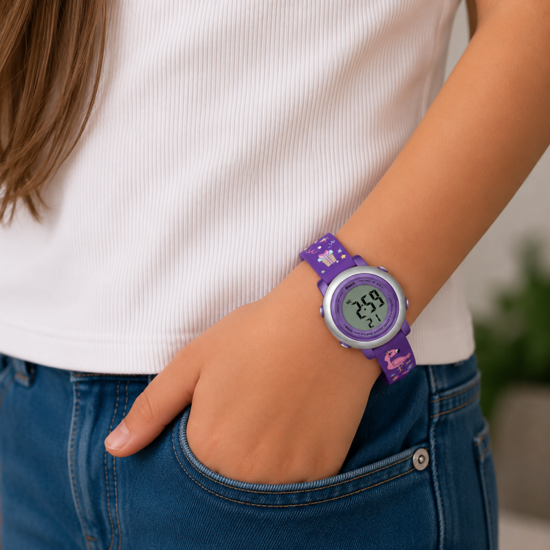 Montre Enfant Flamand Rose