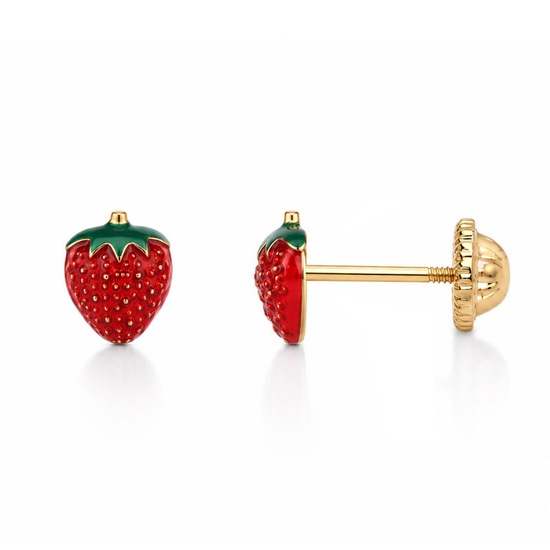 Puces d'oreilles Fraise Charlotte
