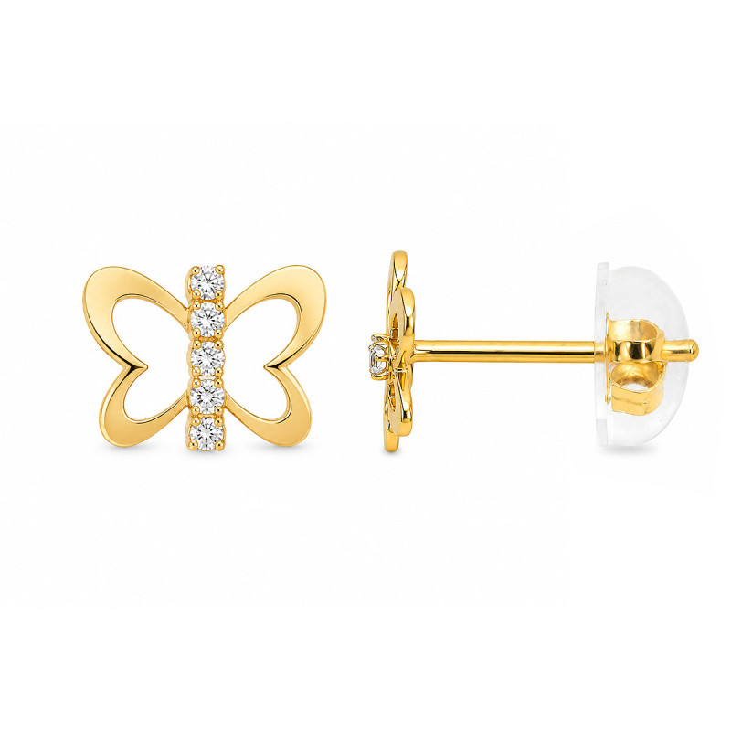 Puces d'oreilles Papillon Shanel