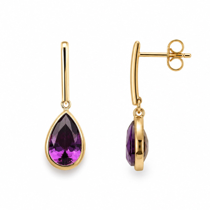 Boucles d'oreilles Pendantes Poire Célia