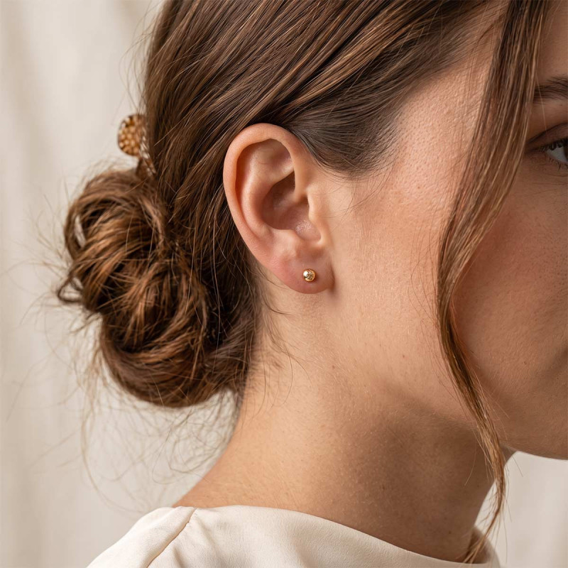 Boucles d'oreilles Boule Lapidé Ellya