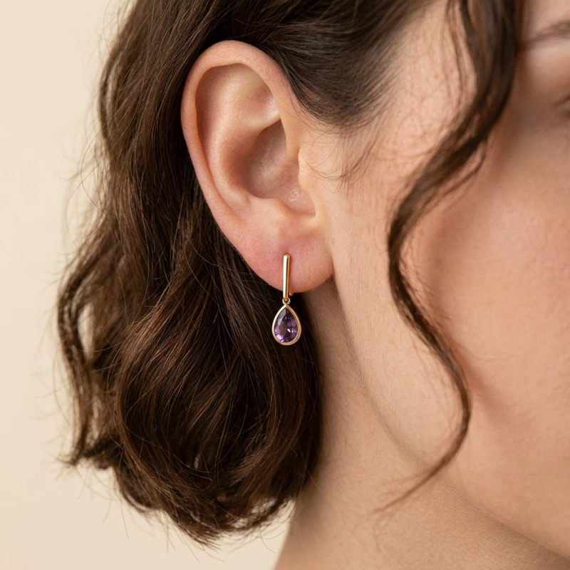 Boucles d'oreilles Pendantes Poire Célia