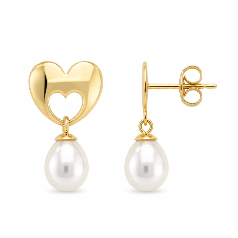 Boucles d'oreilles coeur Bruna