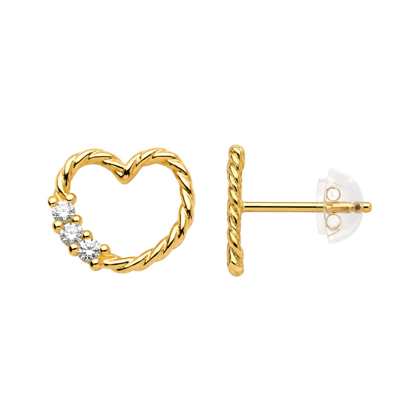 Boucles d'oreilles coeur Alda