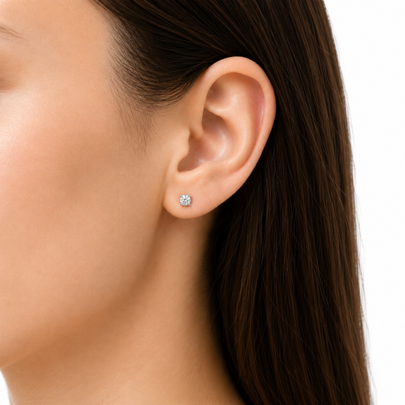 Puces d'oreilles Solitaire Capucine