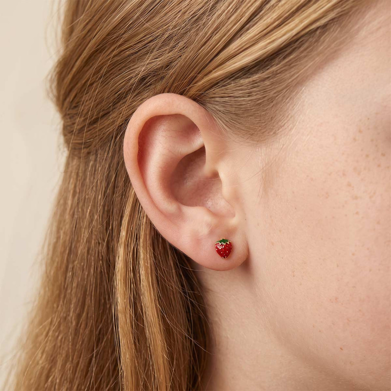 Puces d'oreilles Fraise Charlotte