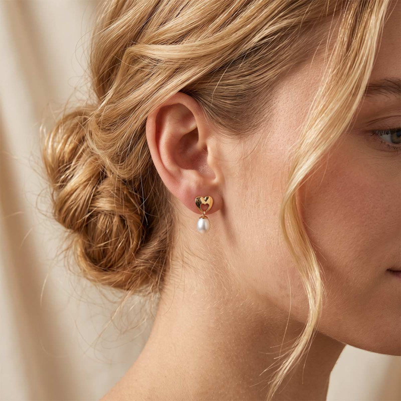 Boucles d'oreilles coeur Bruna