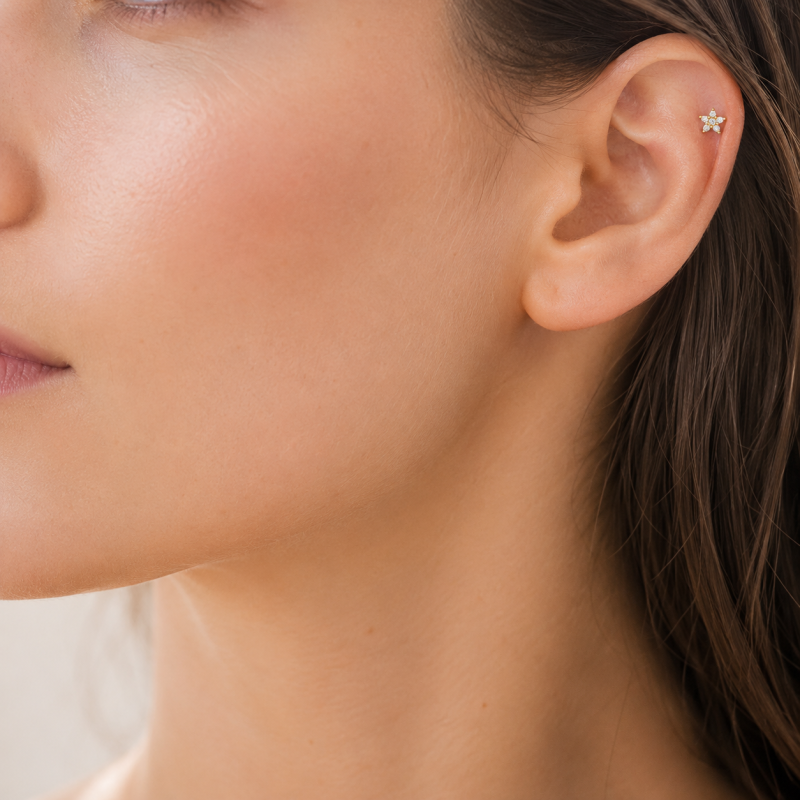 Piercing Etoile Tige Titane Althéa