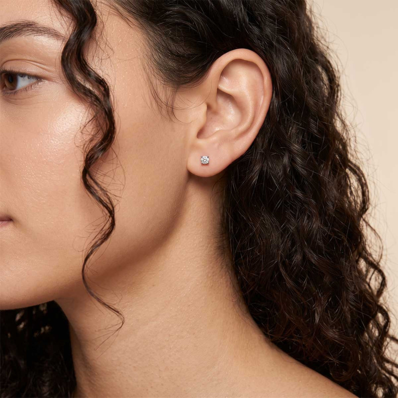 Puces d'oreilles solitaire Leonor