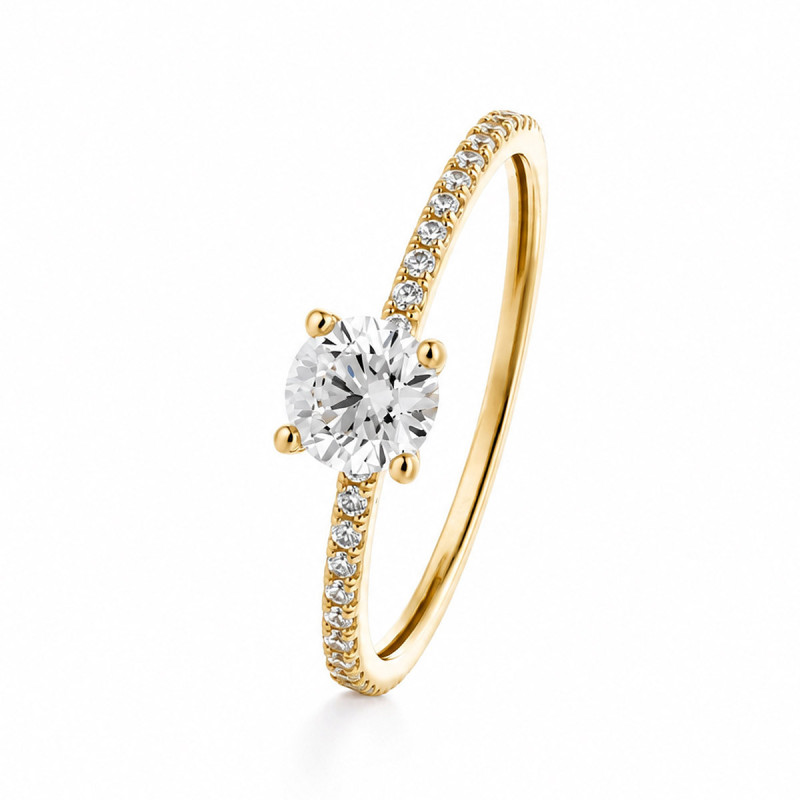 Bague Solitaire Agrémenté Celeste