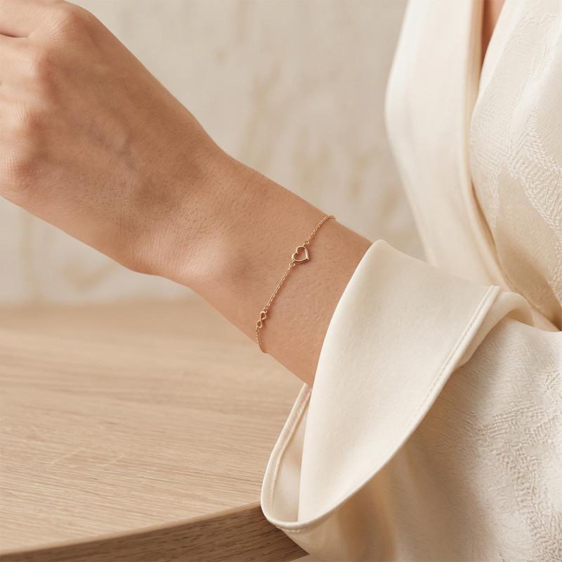 Bracelet Coeur Infini Cosmos