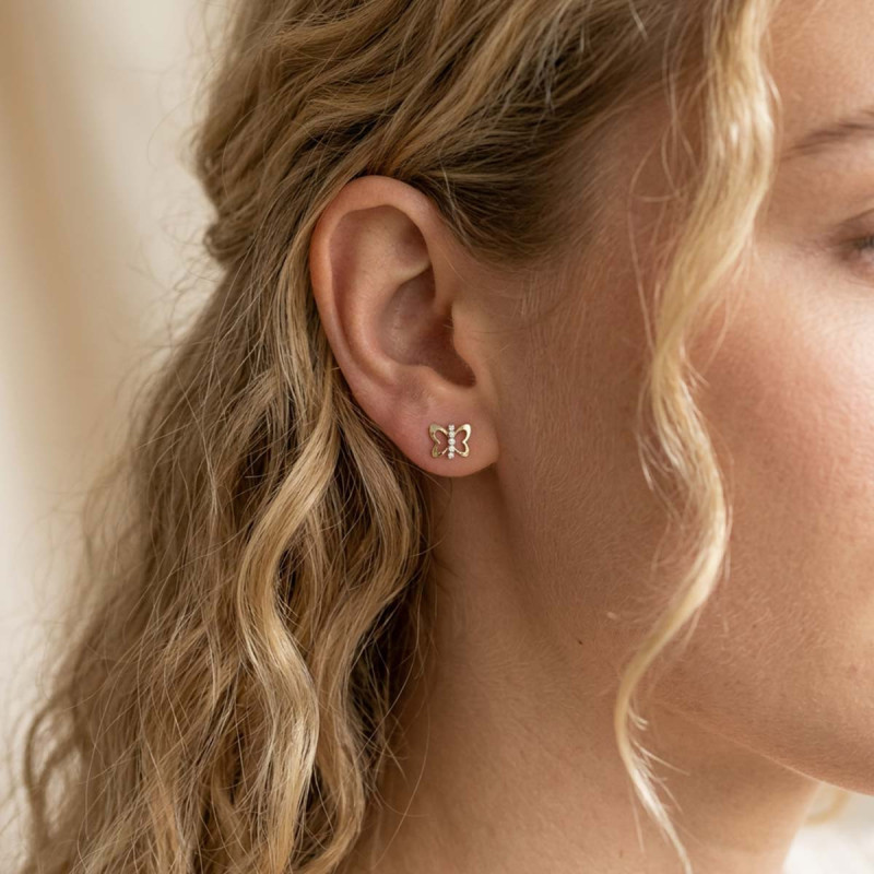 Puces d'oreilles Papillon Shanel
