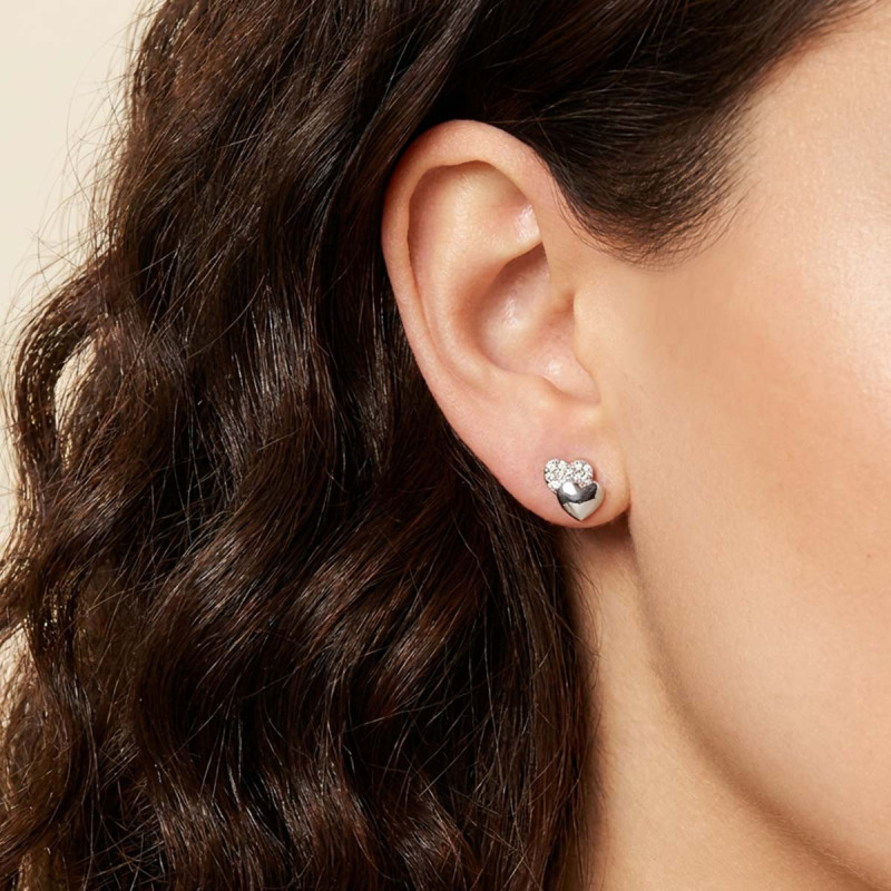 Boucles d'oreilles Clou Coeurs Sohanne