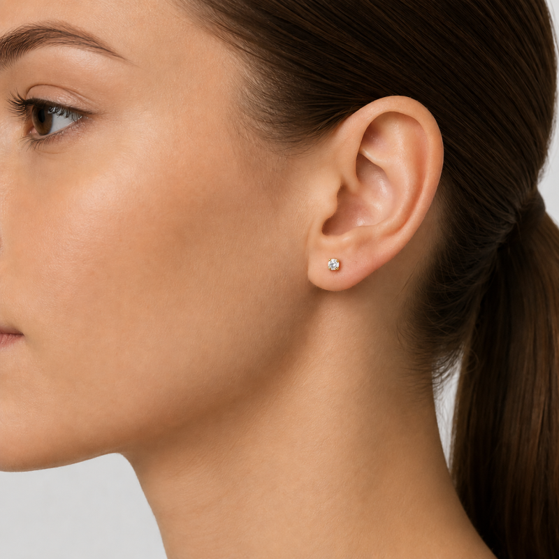 Puces d'oreilles Solitaire Mila