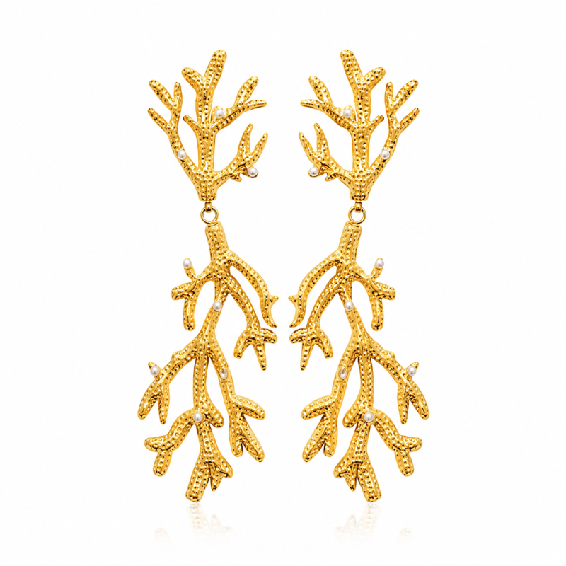 Boucle d'oreilles Corail Aorélia