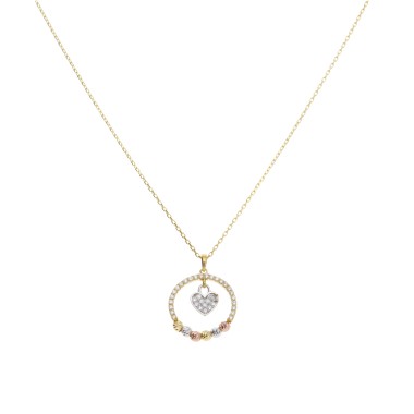 Collier Cercle Coeur Or 375...