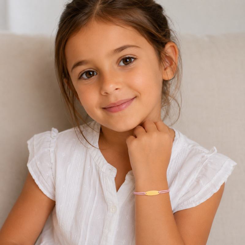 Bracelet Identité Cordon Enfant Lucie
