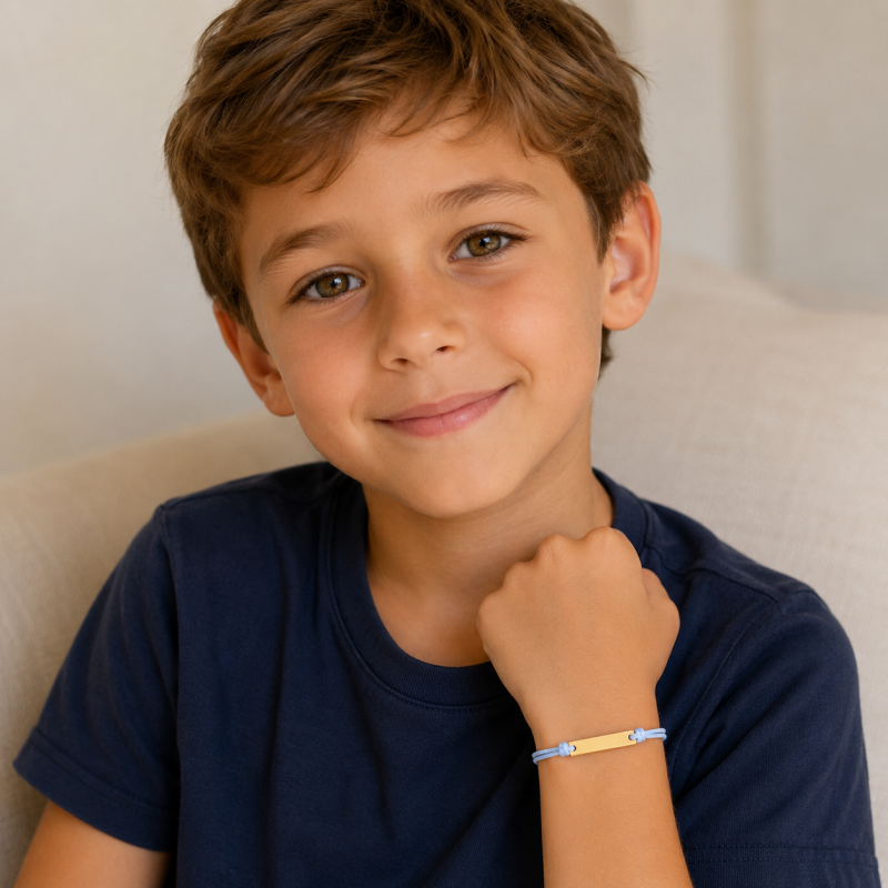 Bracelet Identité Cordon Enfant Louis