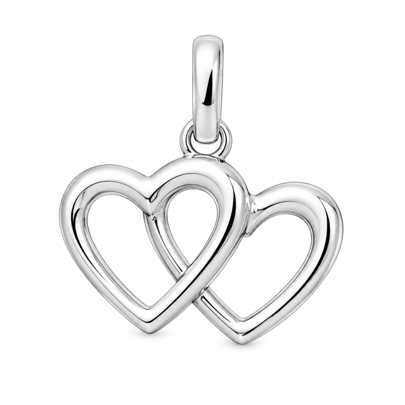 Pendentif double coeur