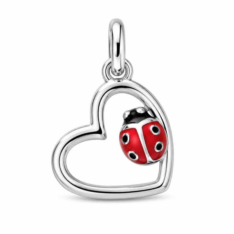 Pendentif coeur coccinelle Laura