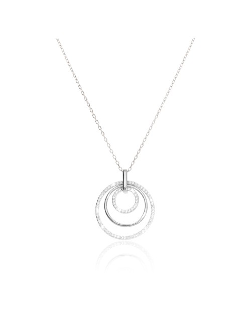 Collier Ronds Argent Oxyde...