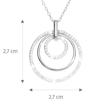 Collier Ronds Argent Oxyde...