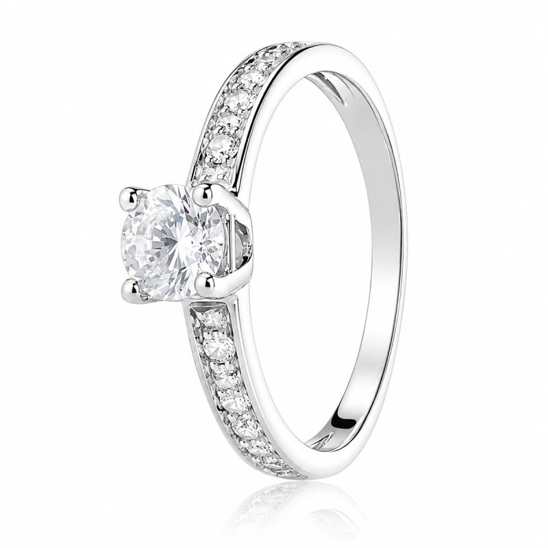 Bague Solitaire Ida Agrémenté