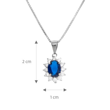 Collier Solitaire Ovale...