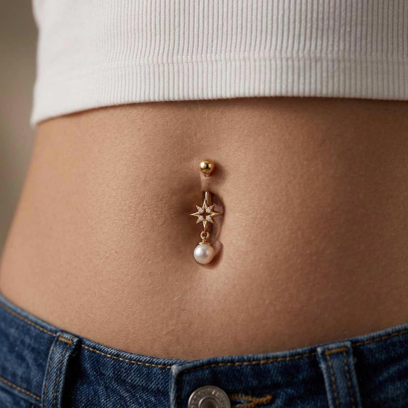Piercing Nombril étoile