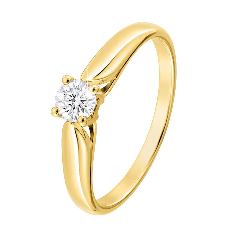 Bague Solitaire Frida Or Jaune 750 et Diamant de Laboratoire 0.250ct