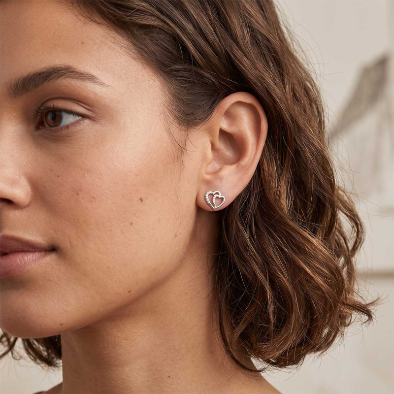 Puces d'oreilles Cœurs entrelacés Luma