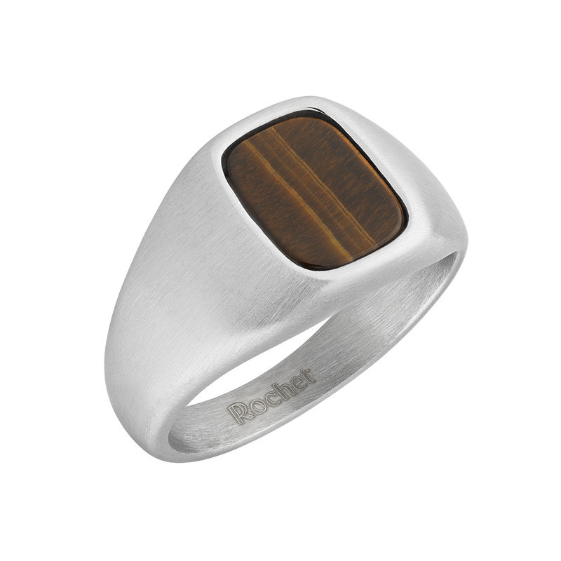 Chevalière Oeil de tigre Drakkar Rochet HA9803