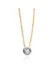 Collier Solitaire Or 375 Diamant 0.060ct