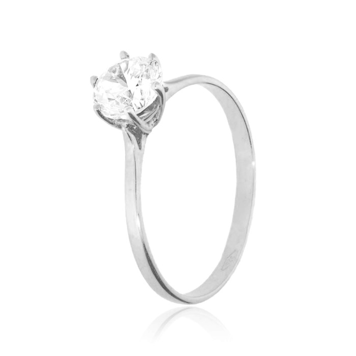 Bague Solitaire Or 375 Oxyde de Zirconium