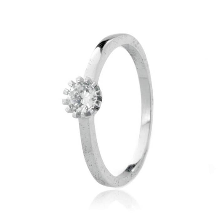 Bague Solitaire Argent Oxyde de Zirconium