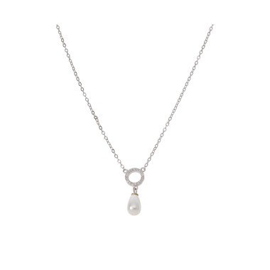 Collier Rond Argent Perle...