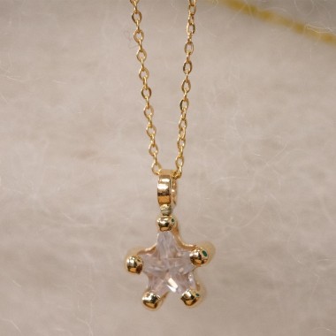 Collier Etoile Or 375 Oxyde...