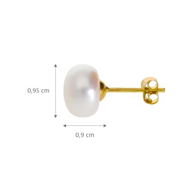 Boucles d'oreilles Perle de Culture Or 750 9.5mm
