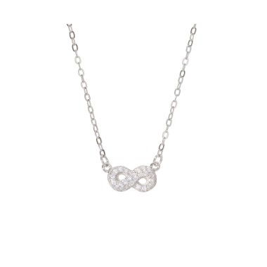 Collier Infini Argent Oxyde...