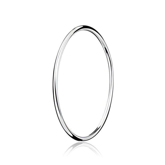 Jonc Massif Argent 60mm