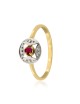 Bague Solitaire Or 375 Rubis