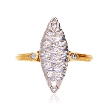 Bague Marquise Or 750 Diamant 0.750ct