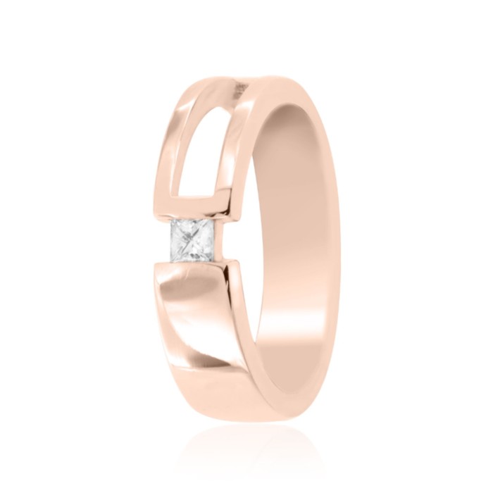 Bague Solitaire Or 375 Diamant 0.180ct