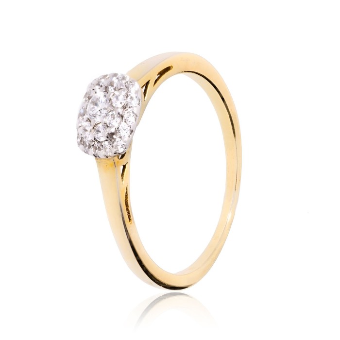 Bague Pavé Or 750 Diamant 0.330ct