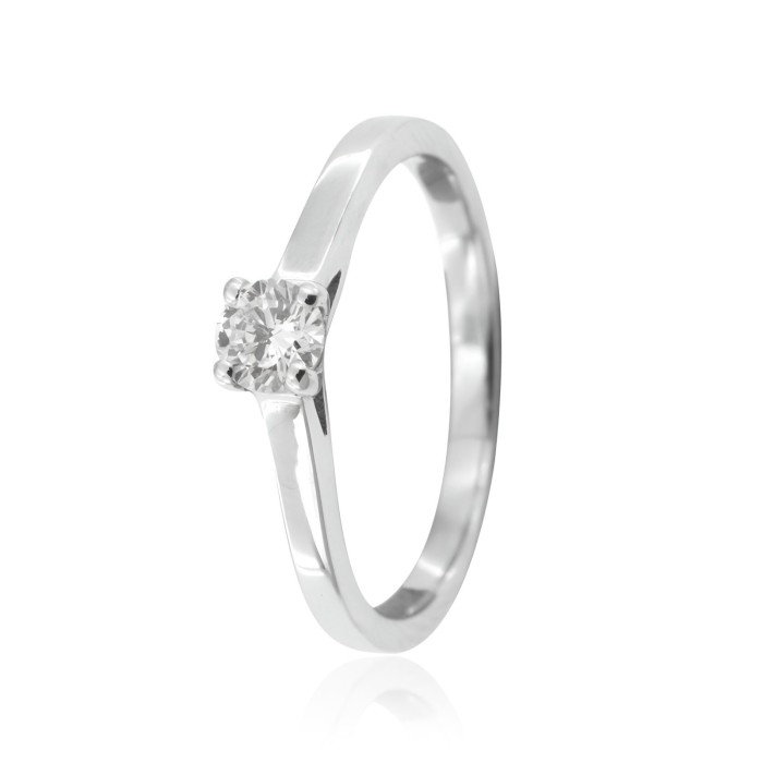 Bague Solitaire Or 750 Diamant 0.320ct